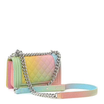 Chanel Caviar Quilted Small Cuba Rainbow Boy Flap Multicolor 4 of 11
