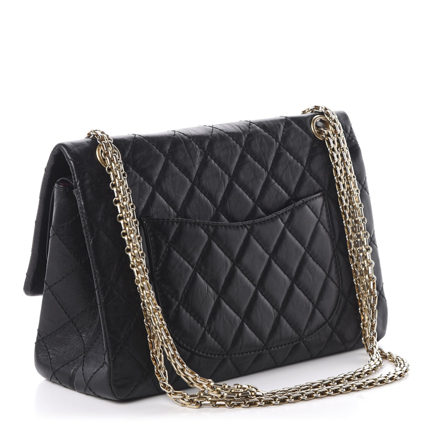 Aged Calfskin Quilted 2.55 Reissue 226 Flap Black