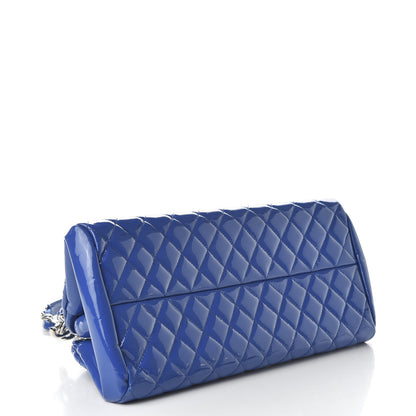 Chanel Patent Quilted Medium Just Mademoiselle Blue 4 of 10