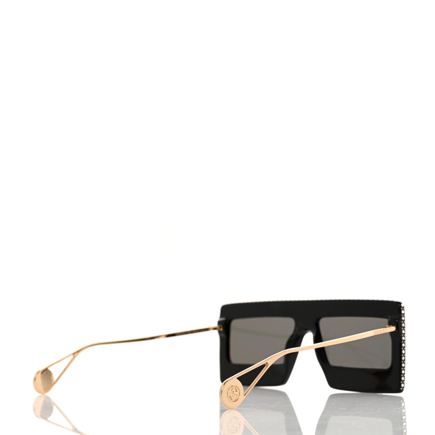 Acetate Crystal Mask-Frame Sunglasses GG0431S Black