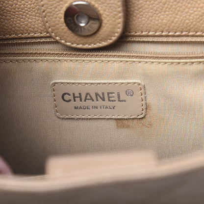 Chanel Caviar Quilted Petit Shopping Tote PST Dark Beige 6 of 19