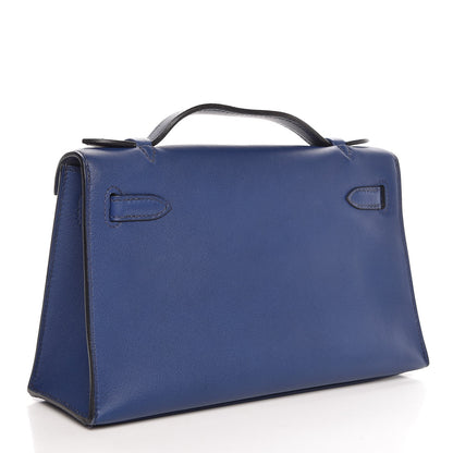 Hermes Swift Kelly Pochette Clutch Bleu Saphir 2 of 8