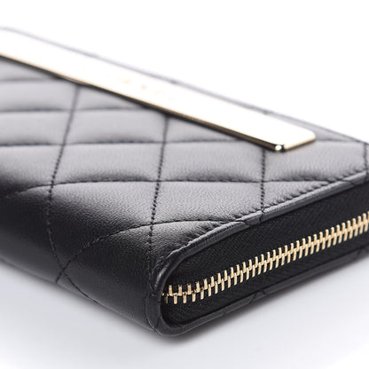Chanel Lambskin Quilted Small Trendy CC Zip Around Wallet Black 10 of 10