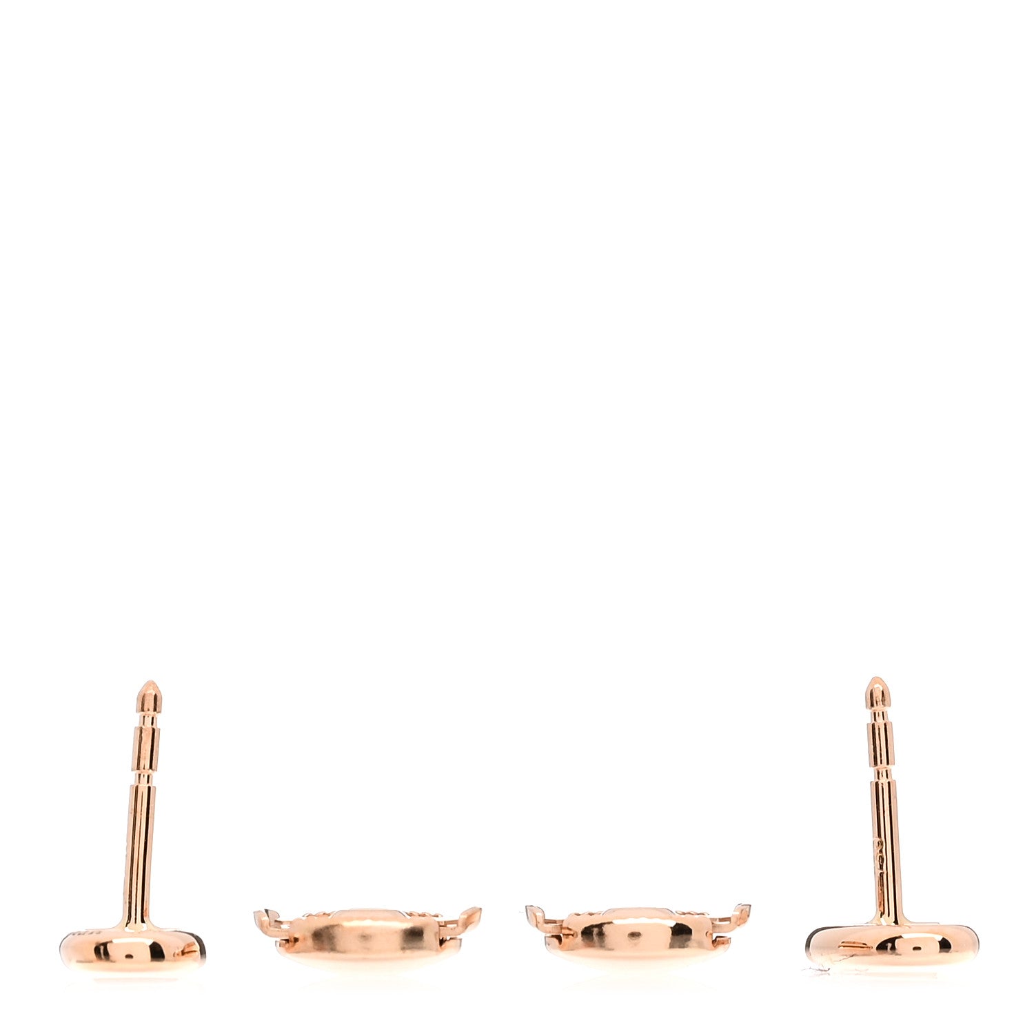 Hermes 18K Rose Gold TPM Farandole Stud Earrings 3 of 5