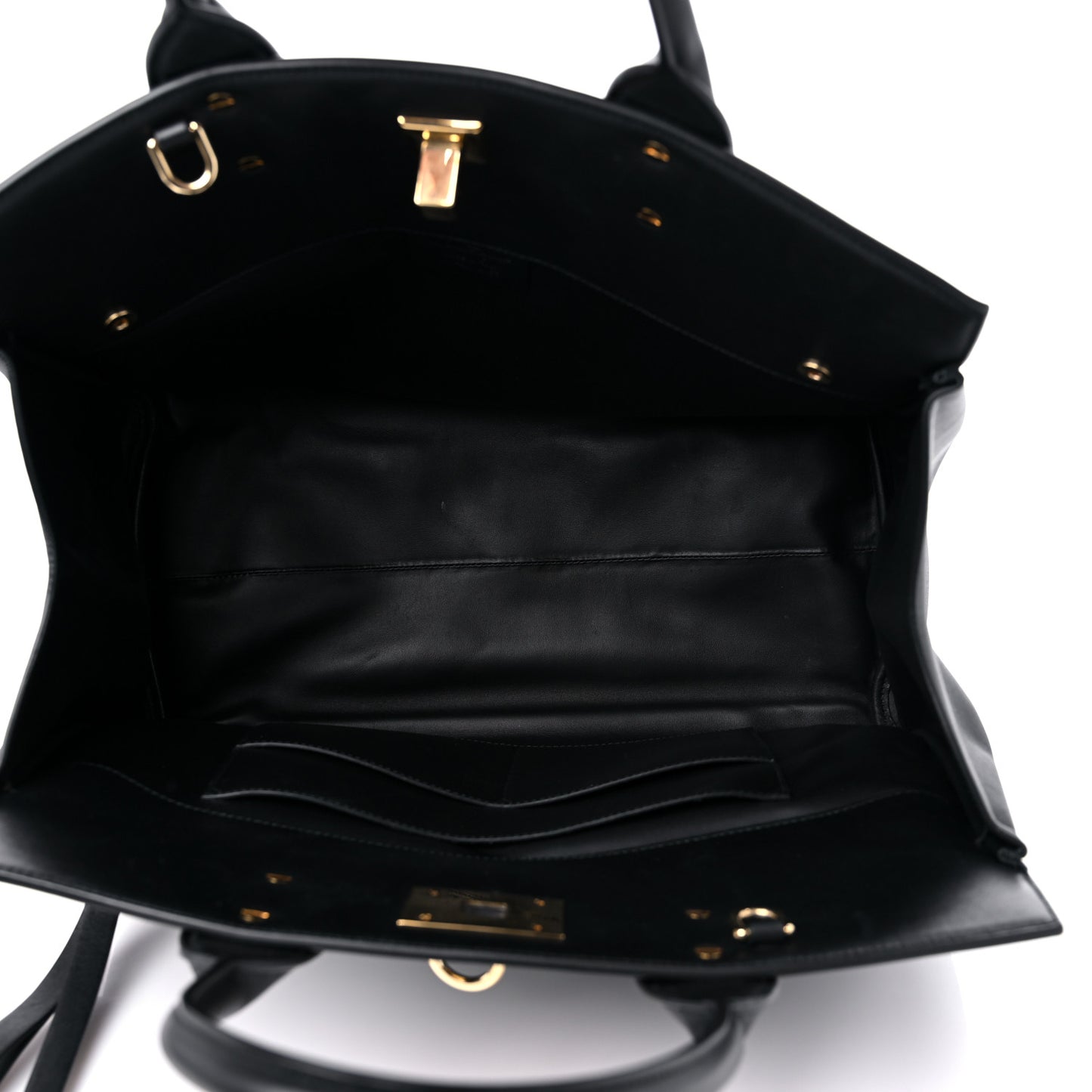 Calfskin Medium Studio Bag Black