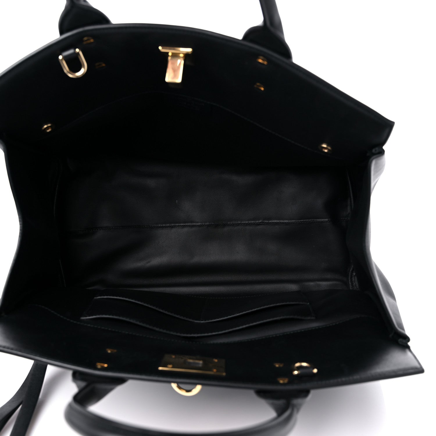 Salvatore Ferragamo Calfskin Medium Studio Bag Black 6 of 16