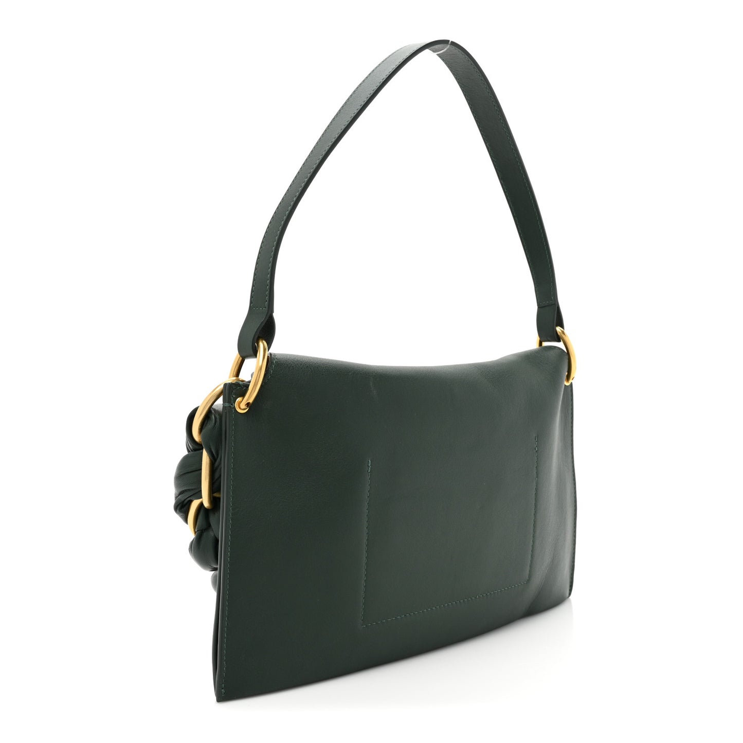 Calfskin Braid Shoulder Bag Green