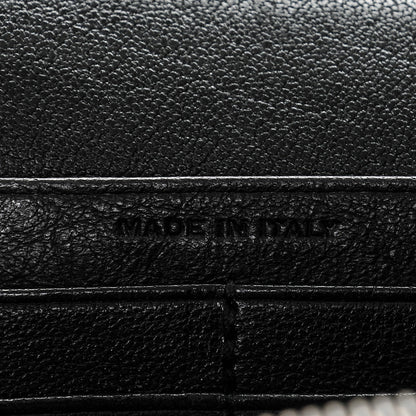 Saint Laurent Lambskin Mixed Matelasse Monogram Charms Chain Wallet Black 7 of 7