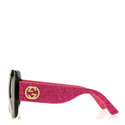 Gucci Square Frame GG0102S Sunglasses Glitter Pink Multi 3 of 8