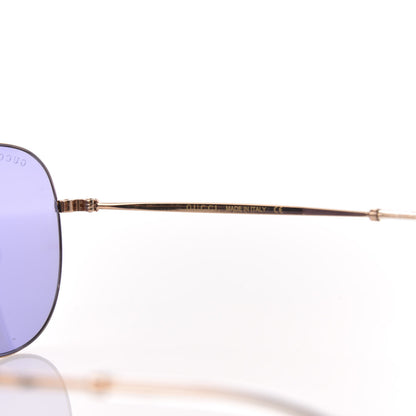 Gucci Metal Aviator Sunglasses GG0500S Blue 5 of 8