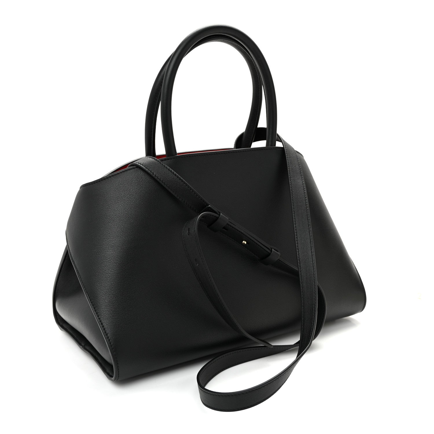 Salvatore Ferragamo Calfskin Small Hug Bag Black 3 of 9