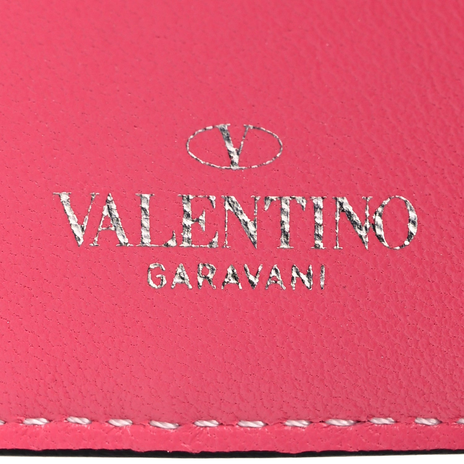 Valentino Garavani Lambskin Free Rockstud Spike Compact Zip Around Wallet Shadow Pink 7 of 10
