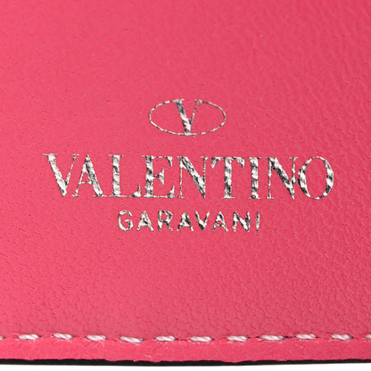 Valentino Garavani Lambskin Free Rockstud Spike Compact Zip Around Wallet Shadow Pink 7 of 10