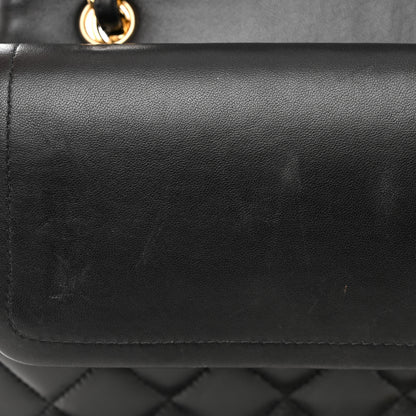 Chanel Lambskin Quilted Maxi Double Flap Black 13 of 14