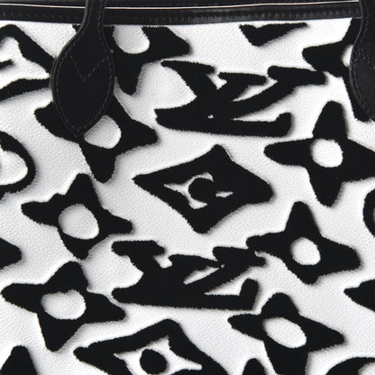 Louis Vuitton X UF Tufted Monogram Neverfull MM Black White 10 of 11
