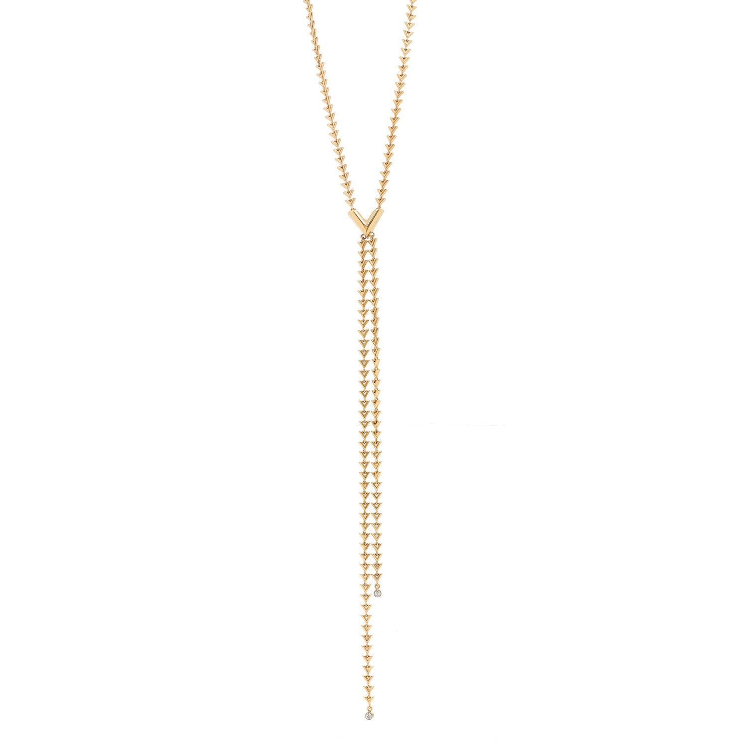 Louis Vuitton Petit Essential V Chain Necklace Gold 1 of 5