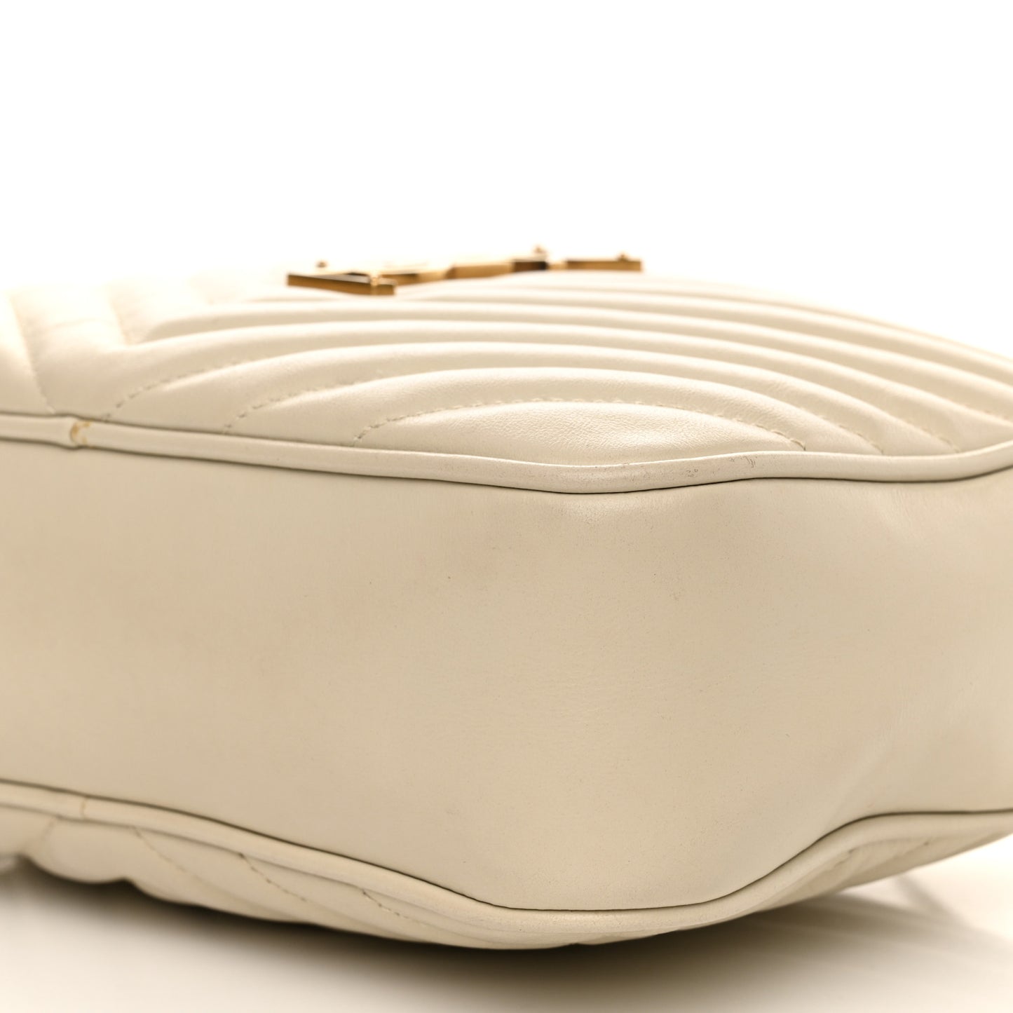 Calfskin Matelasse Monogram Lou Camera Bag Crema Soft