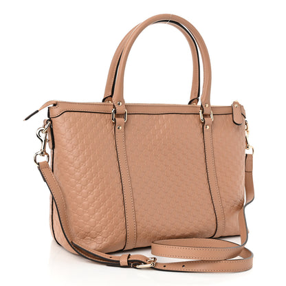 Gucci Soft Microguccissima Small Zippered Satchel Camelia 3 of 12
