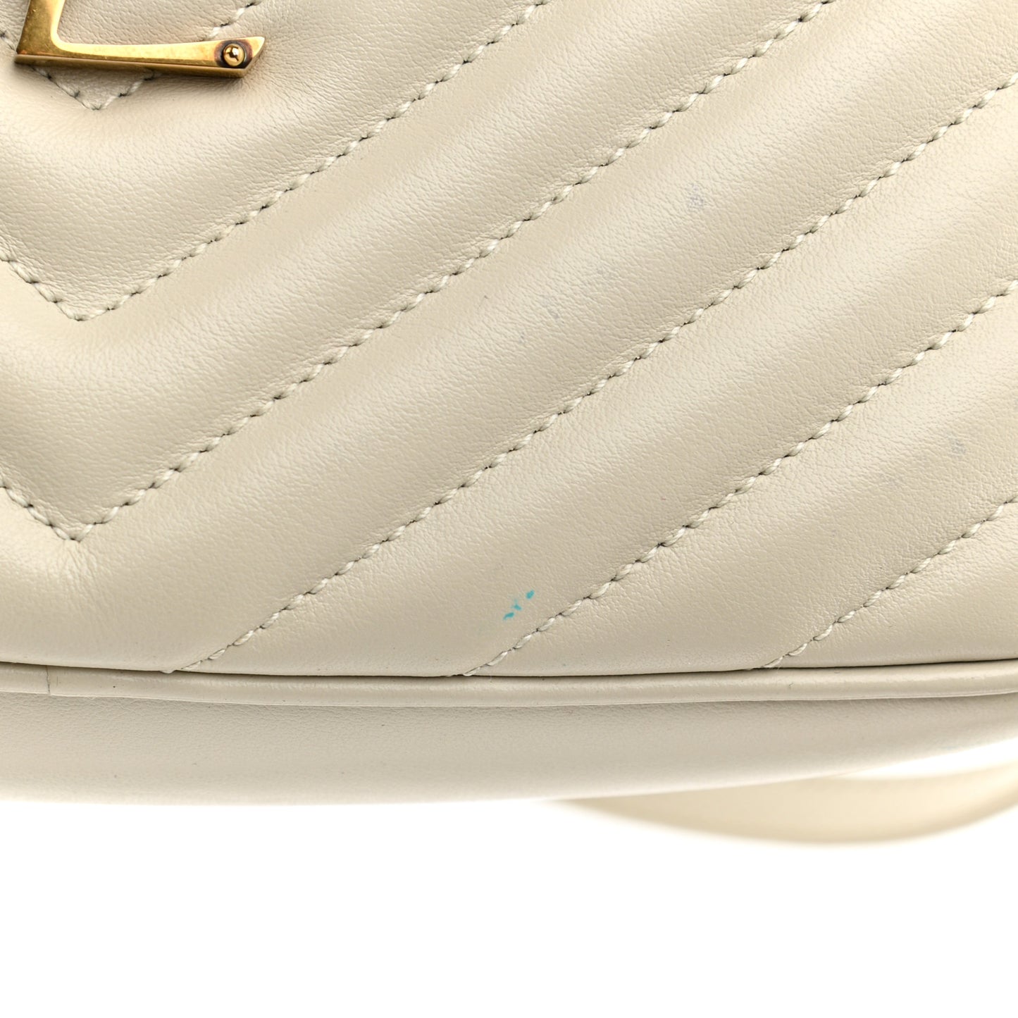 Calfskin Matelasse Monogram Lou Camera Bag Crema Soft