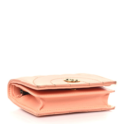 Gucci Calfskin Vertical Ring Matelasse GG Marmont Card Case Wallet Peachy Chic 3 of 11