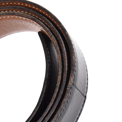 Hermes Courchevel Box 32mm Belt Strap 80 Gold Black 7 of 7