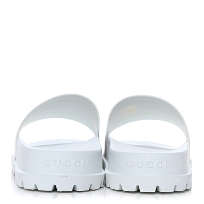 Gucci Rubber Web Mens Lug Sole Slide Sandals 9 Great White Green Red 5 of 11
