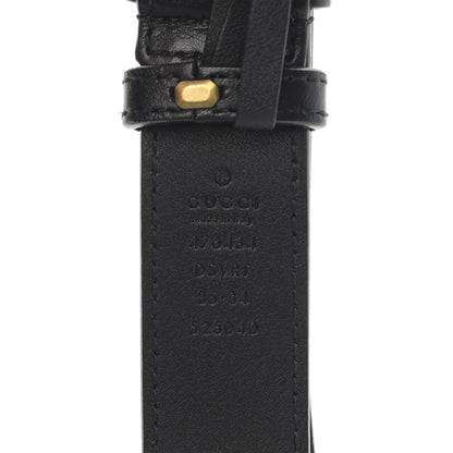 Gucci Calfskin Matelasse GG Marmont Belt Bag 85 34 Black 11 of 13