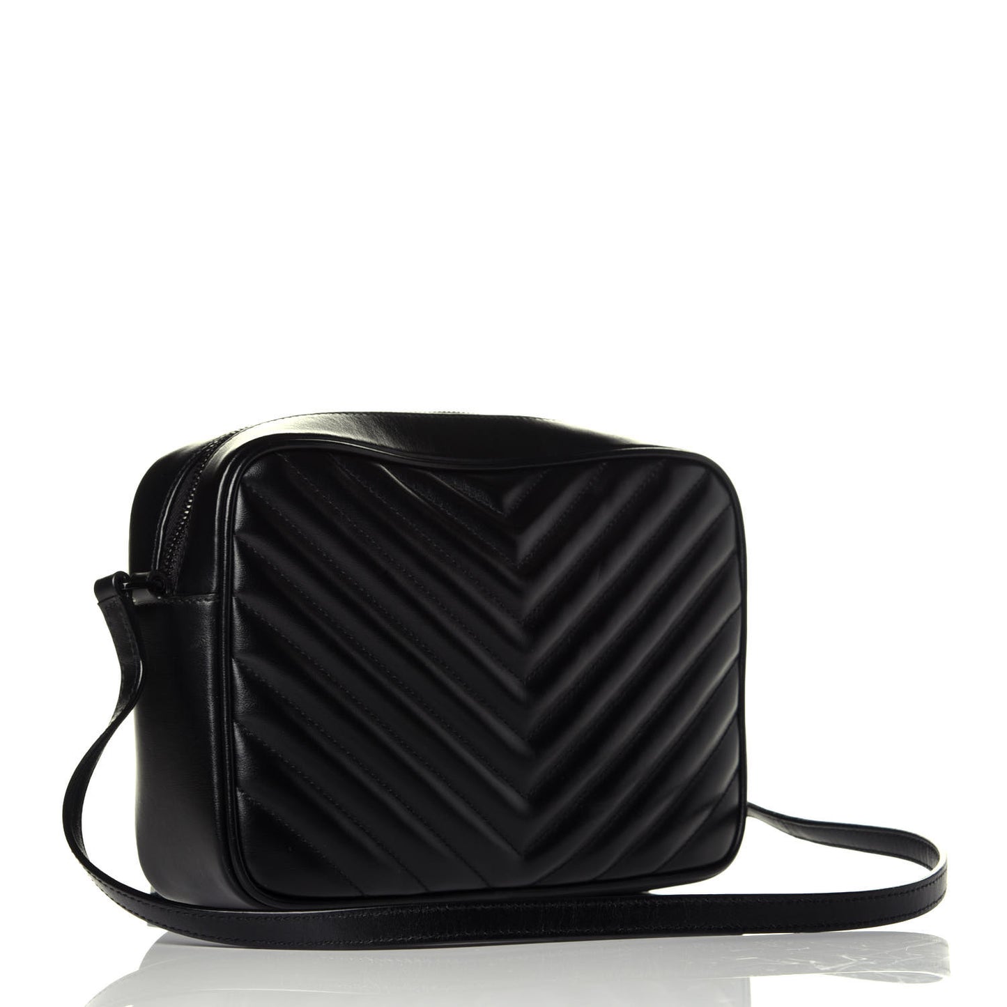 Calfskin Matelasse Monogram Lou Camera Bag Black