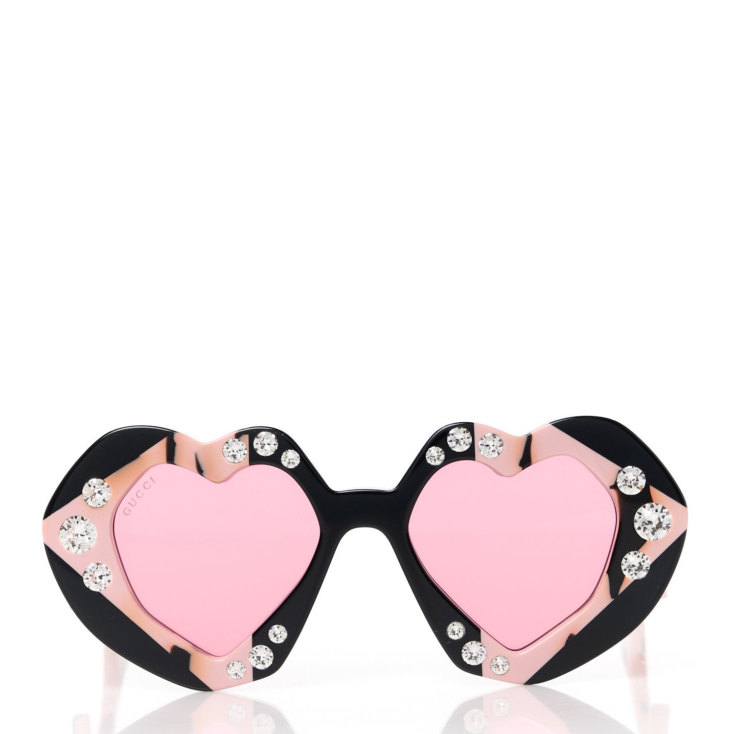 Gucci Irregular Ladies Sunglasses GG1329S Black Havana Red 2 of 9