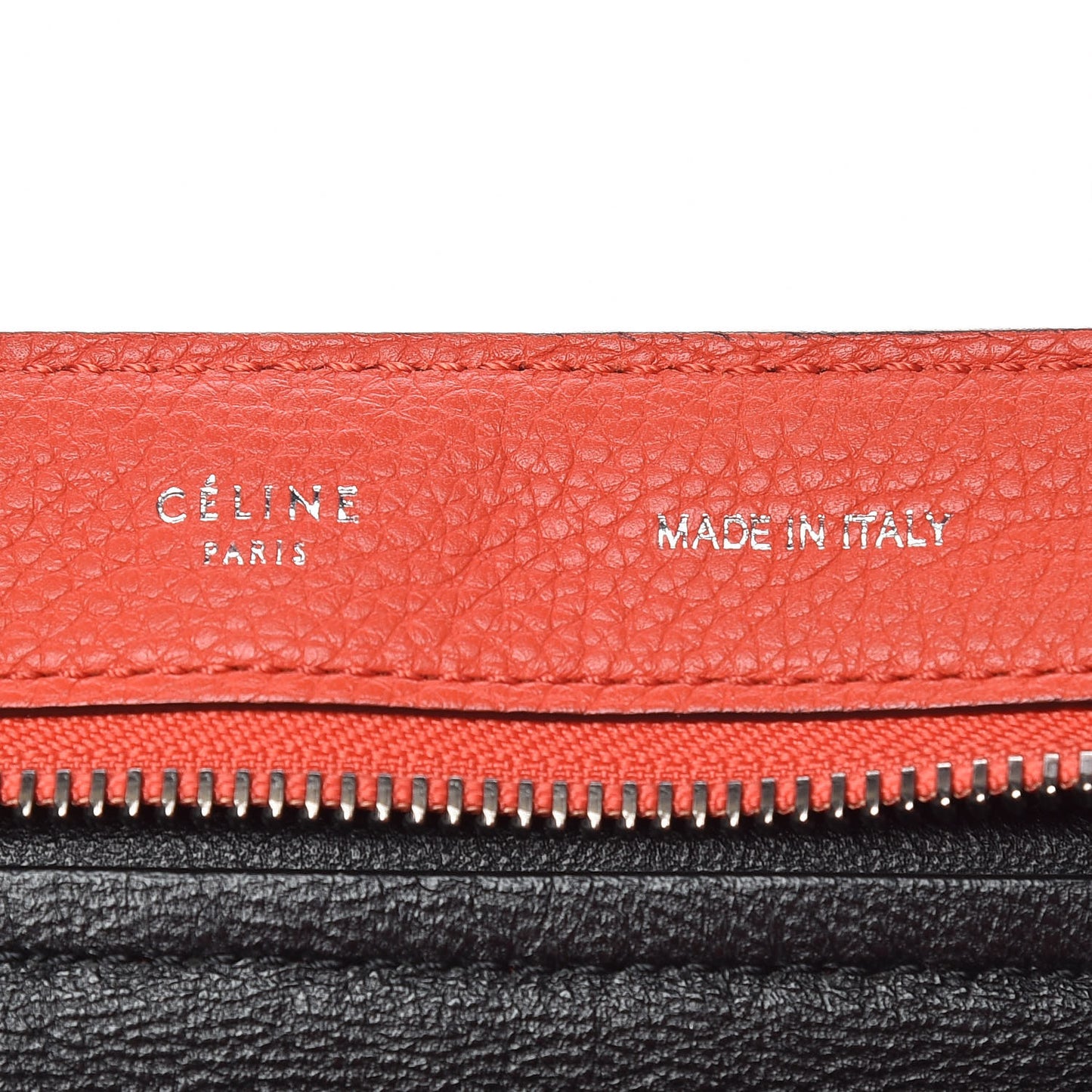 Drummed Calfskin Suede Medium Trapeze Vermillion