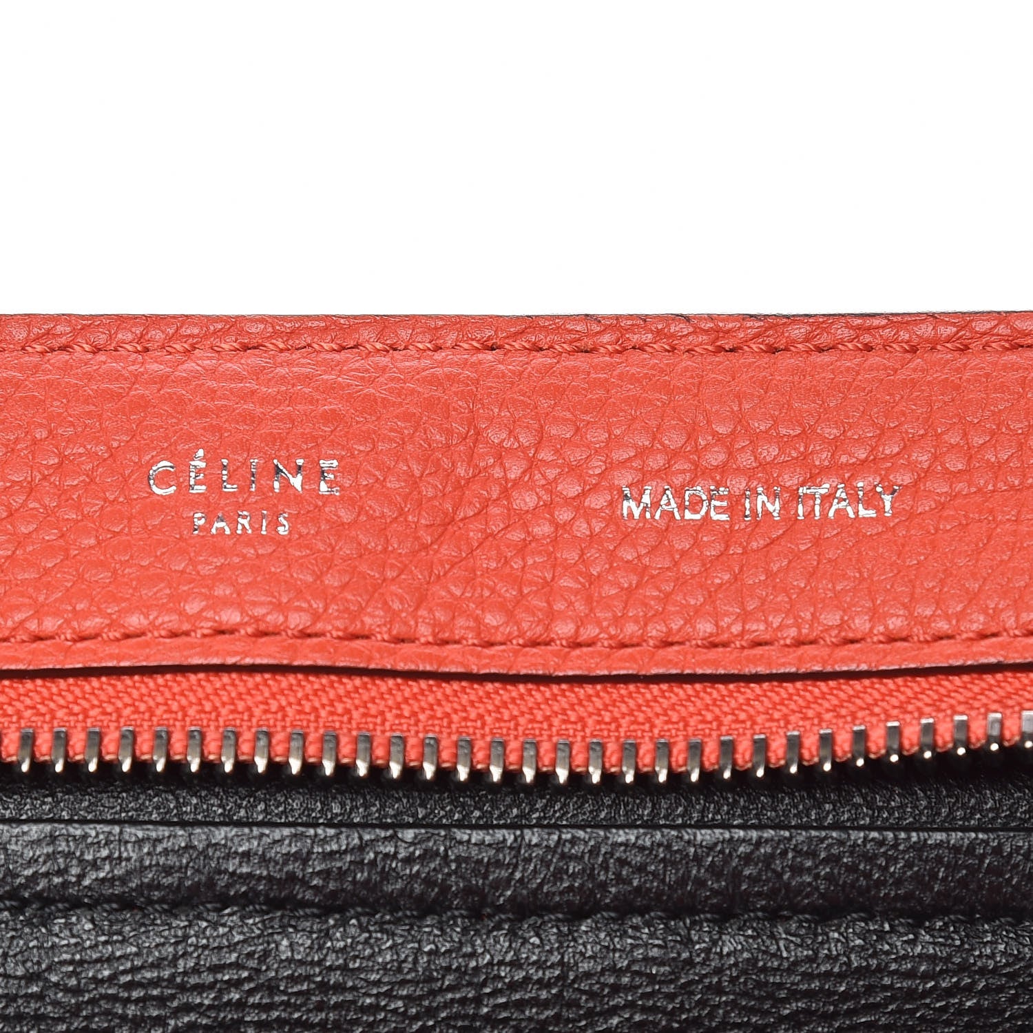 Celine Drummed Calfskin Suede Medium Trapeze Vermillion 16 of 21