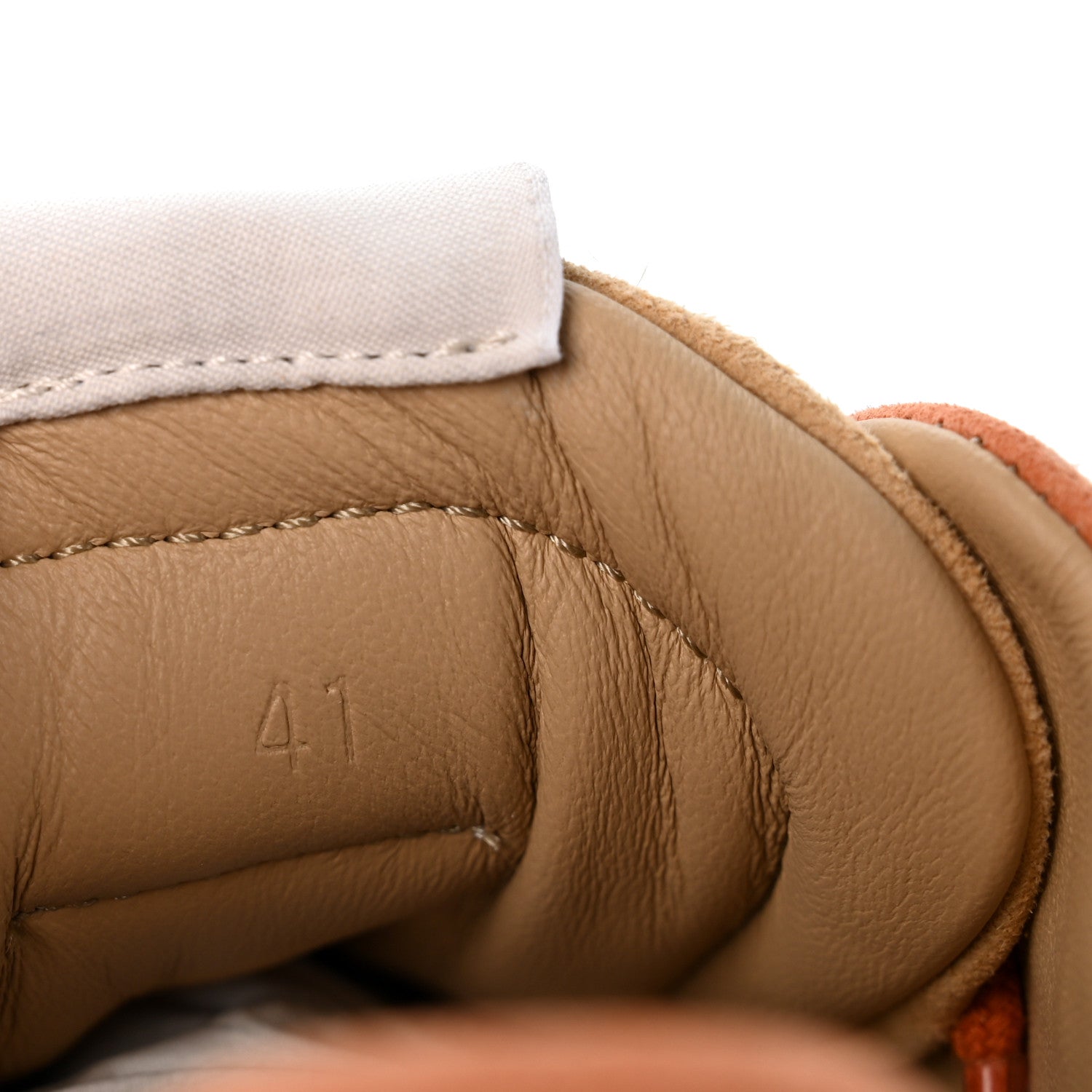 Hermes Suede Goatskin Jet Sneakers 40 Beige Natura Orange Nacarat 8 of 10