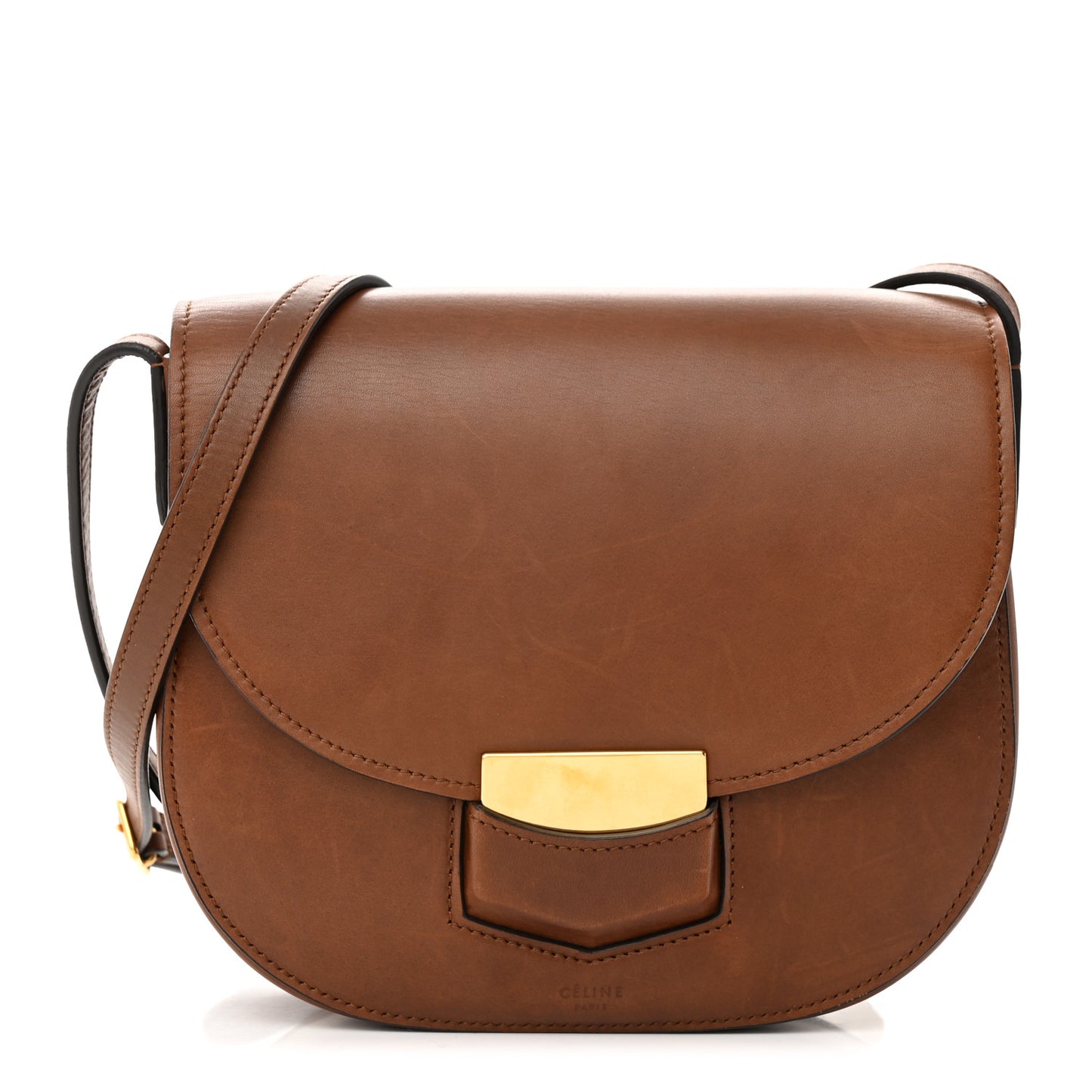 Supersoft Calfskin Small Trotteur Caramel