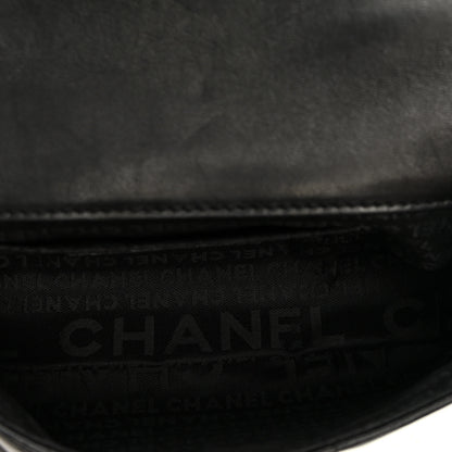 Chanel Lambskin Quilted Mini Chocolate Bar Camellia Flap Black 5 of 9