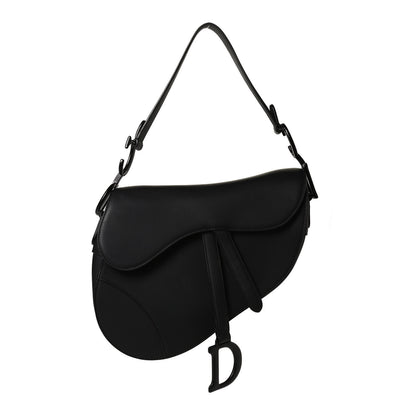 Christian Dior Ultra Matte Calfskin Saddle Bag Black 1 of 12