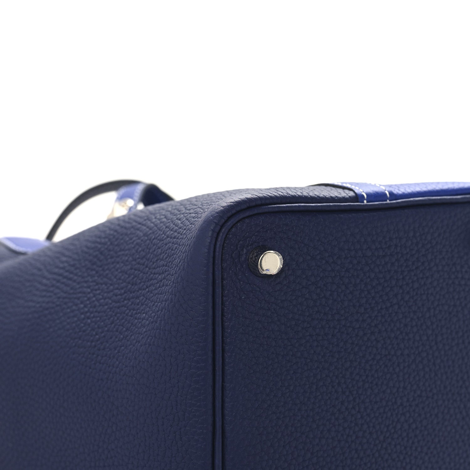 Hermes Taurillon Clemence Casaque Picotin Lock 18 PM Bleu Electrique Bleu Encre 9 of 13