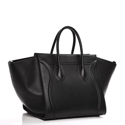 Celine Supple Calfskin Medium Phantom Luggage Black 3 of 8