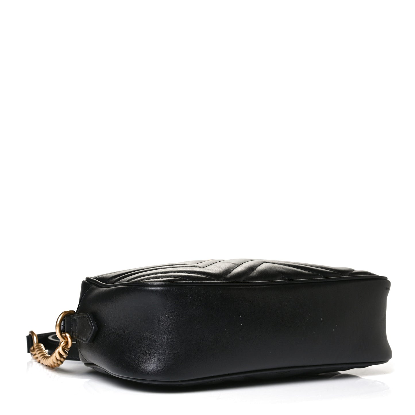Calfskin Matelasse Small GG Marmont Chain Shoulder Bag Black