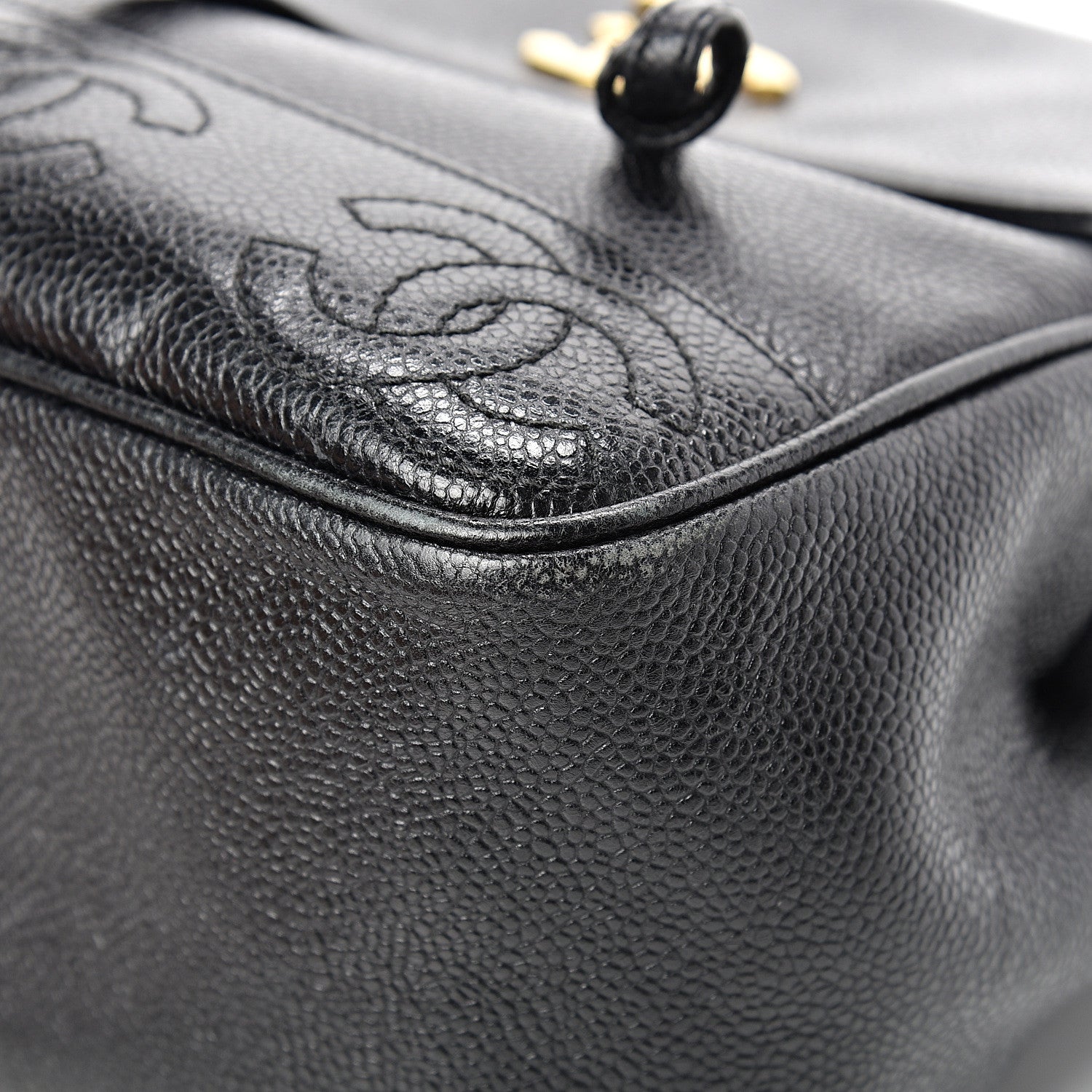 Chanel Caviar CC Backpack Black 9 of 14