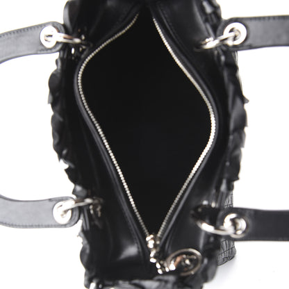 Christian Dior Lambskin Cannage Bow Medium Lady Dior Black 4 of 11