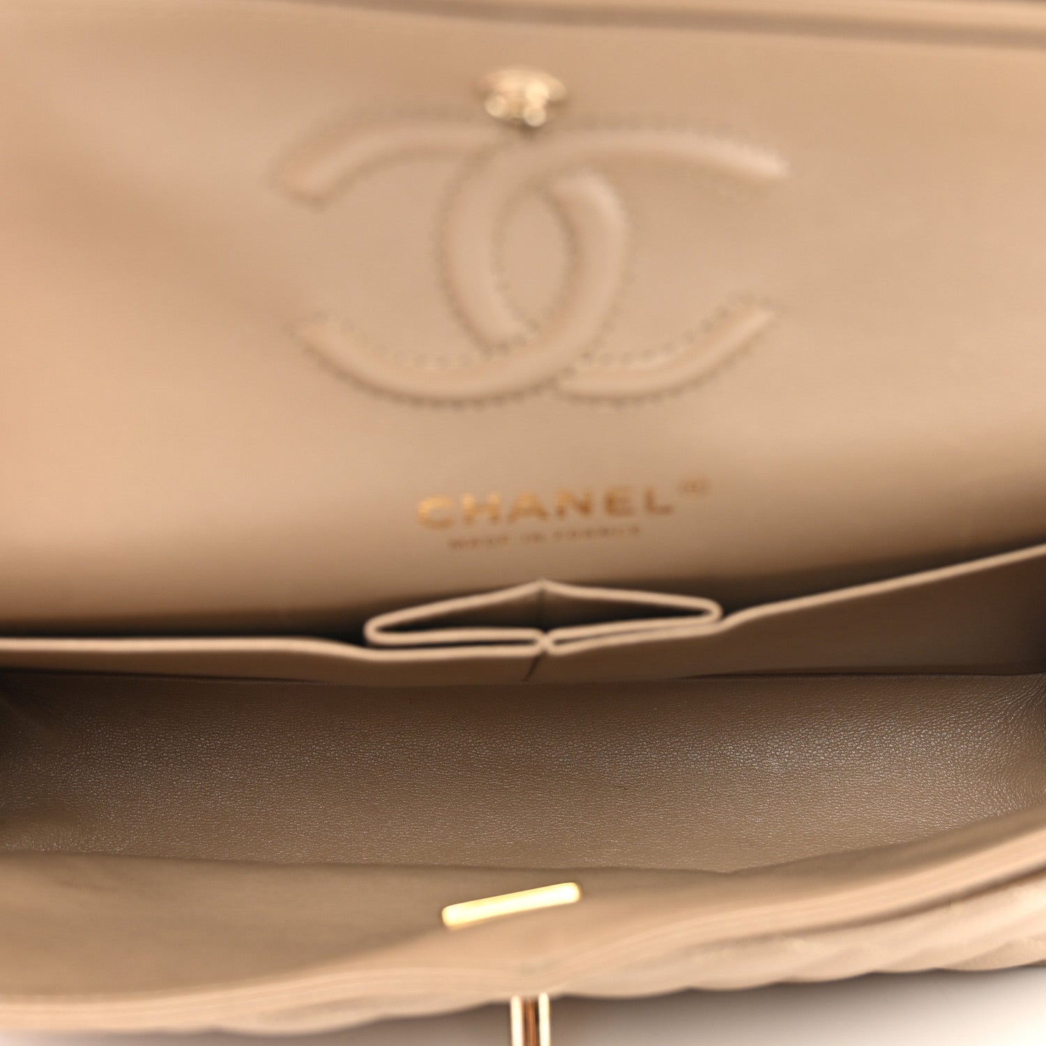 Chanel Caviar Quilted Small Double Flap Dark Beige 6 of 13