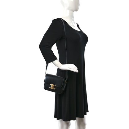 Celine Shiny Calfskin Teen Triomphe Black 2 of 9