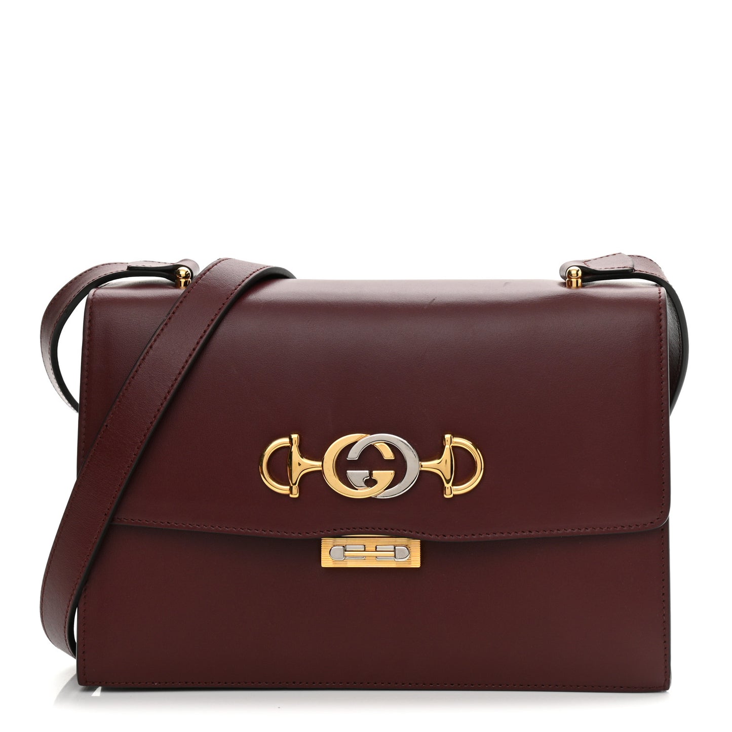 Smooth Calfskin Small Zumi Shoulder Bag Vintage Bordeaux