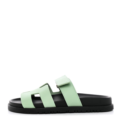 Hermes Epsom Womens Chypre Sandals 36 Vert Jade 1 of 9