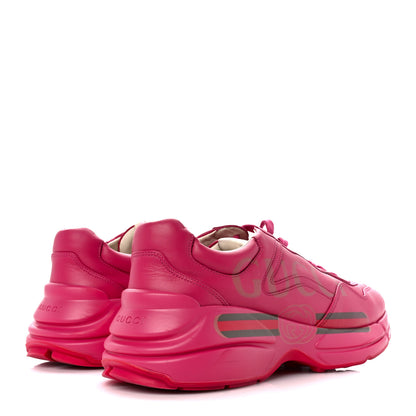 Gucci Calfskin Logo Mens Rhyton Sneakers 9 Box Pink 4 of 11