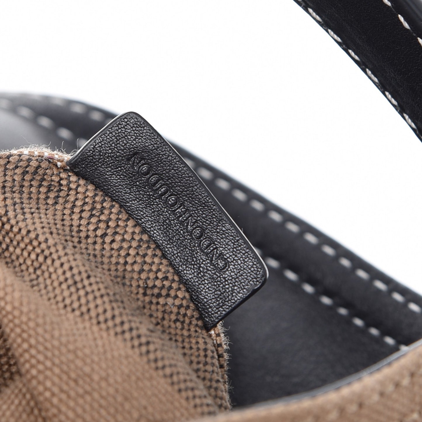 Canvas Mega Check Medium Ashby Tassel Hobo Black