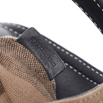 Burberry Canvas Mega Check Medium Ashby Tassel Hobo Black 7 of 11
