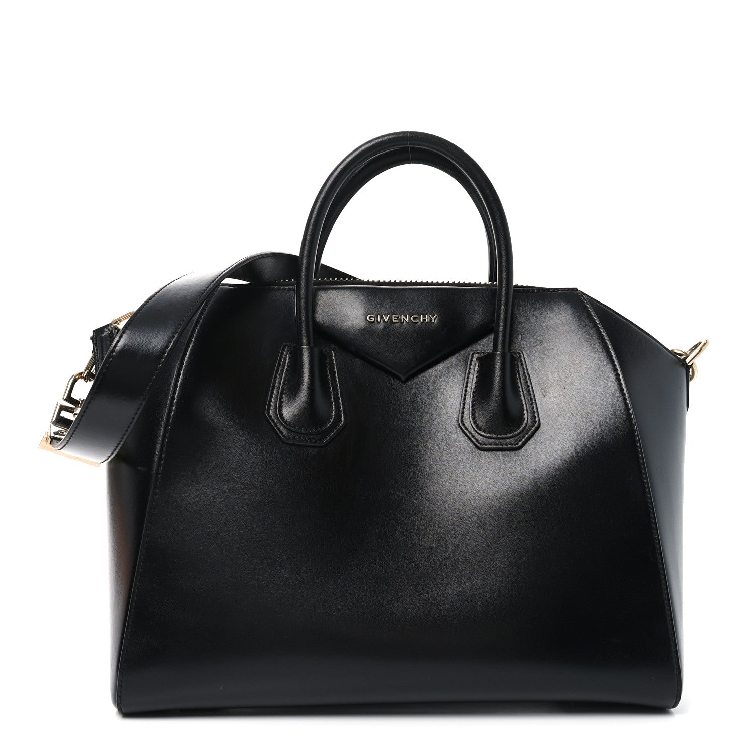 Givenchy Shiny Lord Calfskin Medium Antigona Black 1 of 10
