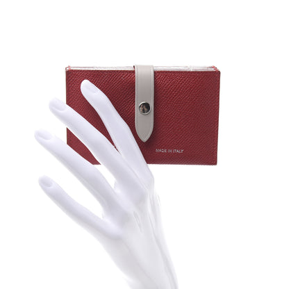 Celine Grained Shiny Calfskin Accordion Card Holder Scarlet 2 of 6