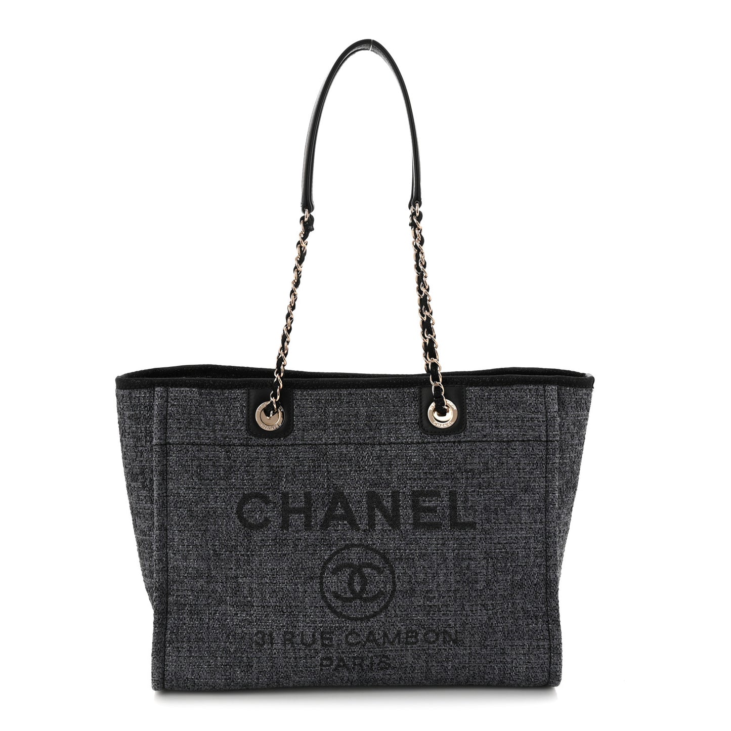 Woven Straw Raffia Small Deauville Tote Blue